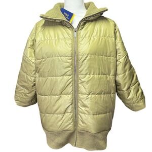Polo Ralph‎ Lauren Reversible Puffer Jacket Olive Knit NWT $398 MSRP Size S
